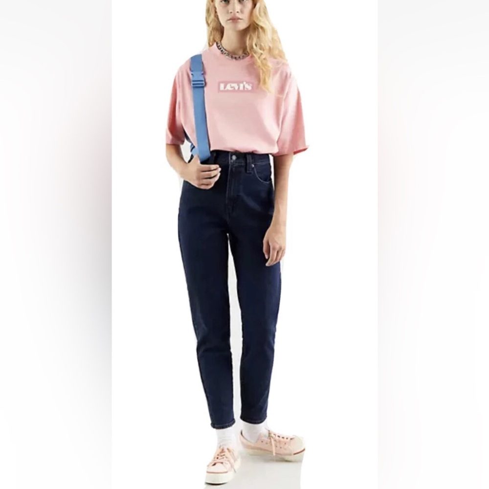 Levi’s High Waisted Taper W24 Mom’s Ankle Length Bruised Ego Blue 26986-0004
